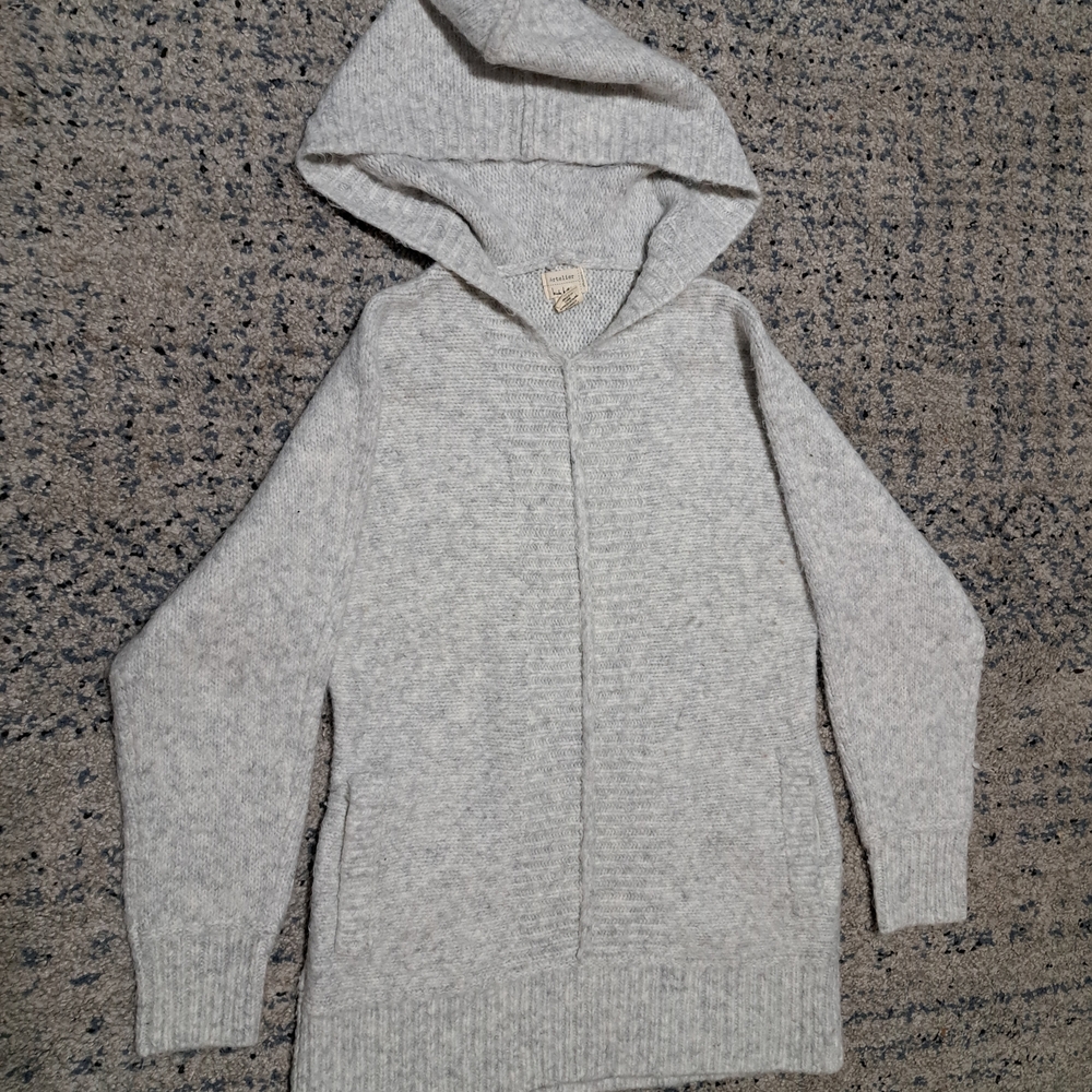 Nicole Miller Gray Hooded Sweatshirt
